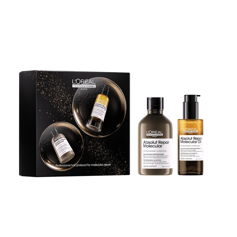 L'OREAL - ABSOLUT REPAIR MOLECULAR KIT NATALE capelli danneggiati L'OREAL - ABSOLUT REPAIR MOLECULAR KIT NATALE capelli danneggiati
