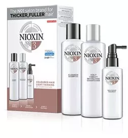 NIOXIN - SISTEMA 3 - Kit Trifasico Shampoo (150ml) + Balsamo (150ml) + Trattamento (50ml)