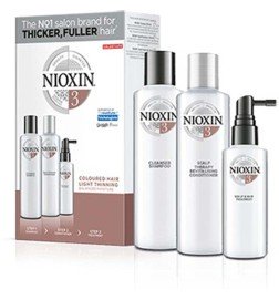 NIOXIN - SISTEMA 3 - Kit Trifasico Shampoo (150ml) + Balsamo (150ml) + Trattamento (50ml)