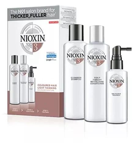 NIOXIN - SISTEMA 3 - Kit Trifasico Shampoo (150ml) + Balsamo (150ml) + Trattamento (50ml)