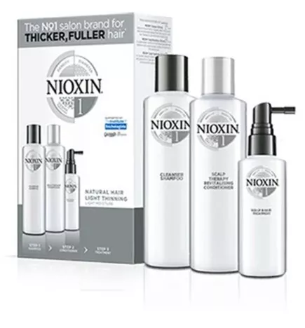 NIOXIN - SISTEMA 1 - Kit Trifasico Shampoo (150ml) + Balsamo (150ml) + Trattamento (50ml)