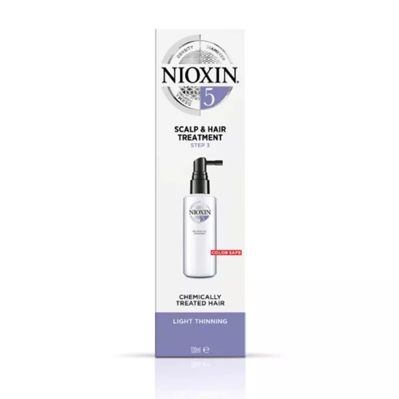 NIOXIN - SYSTEM 5 SCALP & TREATMENT - CHEMICALLY TREATED HAIR LIGHT THINNING (100ml) Voluminous treatment