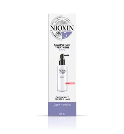 NIOXIN - SYSTEM 5 SCALP & TREATMENT - CHEMICALLY TREATED HAIR LIGHT THINNING (100ml) Voluminous treatment