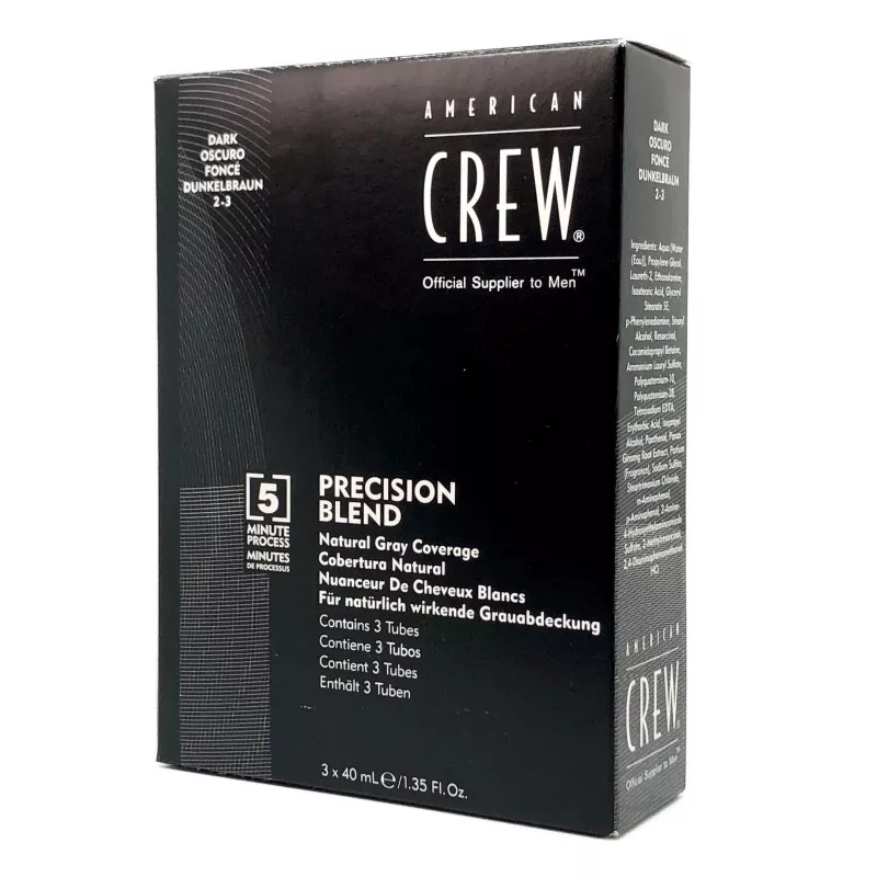 AMERICAN CREW - PRECISION BLEND - Castano Scuro 2-3 Dark (3x40ml) Colorazione per capelli AMERICAN CREW - PRECISION BLEND - Castano Scuro 2-3 Dark (3x40ml) Colorazione per capelli