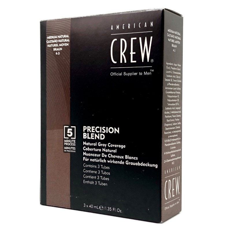 AMERICAN CREW - CLASSIC - PRECISION BLEND - NATURAL CASTANO 4-5 (3 x 40ml) Hair Coloring AMERICAN CREW - CLASSIC - PRECISION BLEND - NATURAL CASTANO 4-5 (3 x 40ml) Hair Coloring