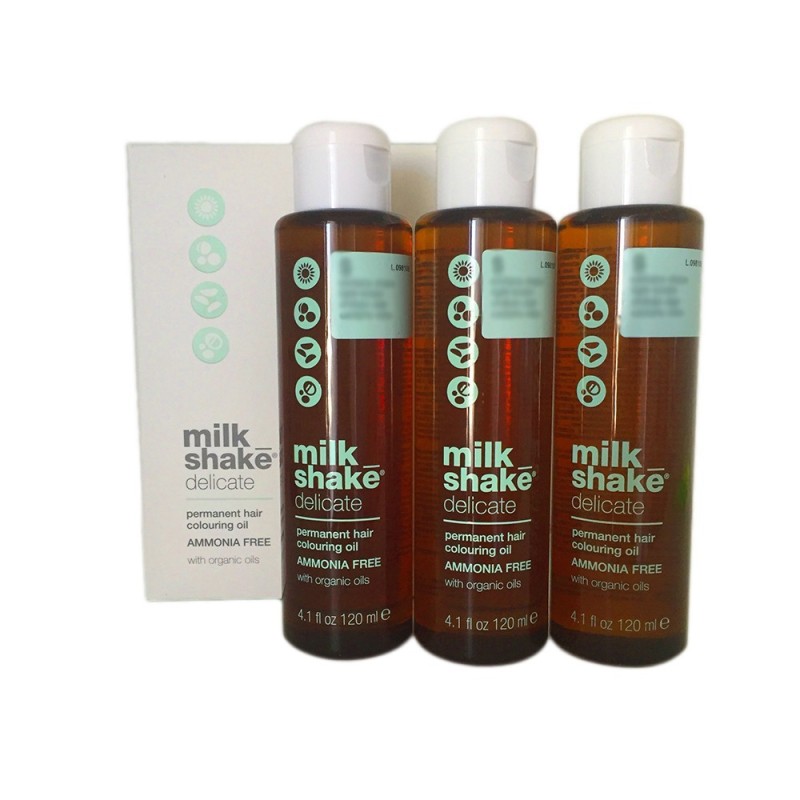 MILK SHAKE - DELICATE PERMANENT HAIR COLOURING OIL (3x120ml) Oil colouring