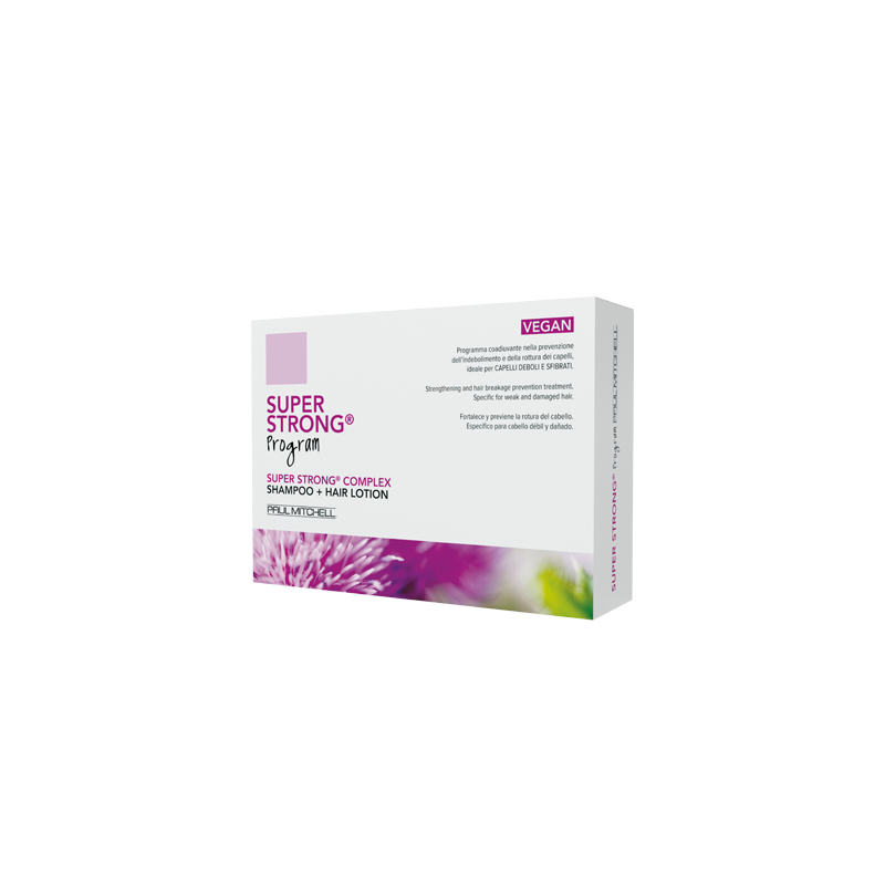 PAUL MITCHELL - SUPER STRONG PROGRAM (Shampoo 300ml + 12 ampoules of 6ml) Strengthening program