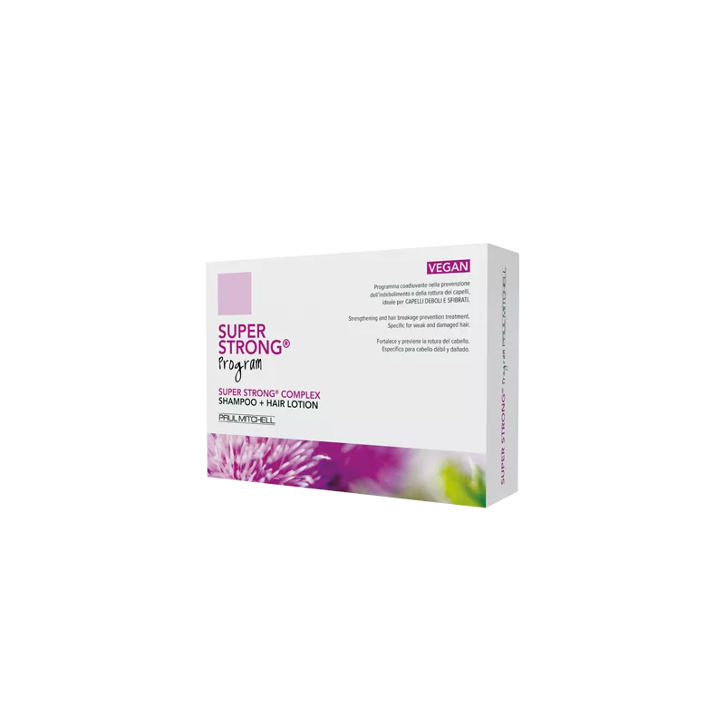 PAUL MITCHELL - SUPER STRONG PROGRAM (Shampoo 300ml + 12 ampoules of 6ml) Strengthening program