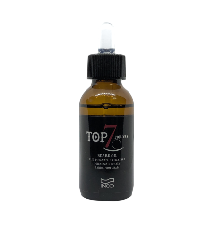 INCO - TOP SEVEN - BEARD OIL (50ml) Olio da Barba con Canapa e Vitamina E