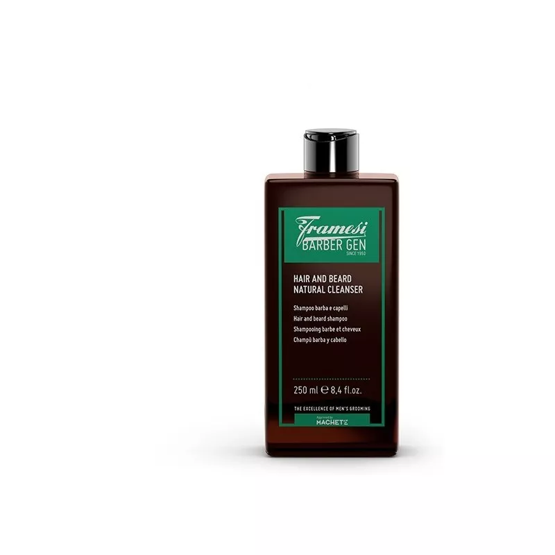 FRAMESI - BARBER GEN - HAIR AND BEARD NATURAL CLEANSER (250ml) Shampoo beard and hair