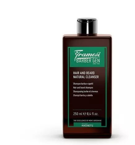FRAMESI - BARBER GEN - HAIR AND BEARD NATURAL CLEANSER (250ml) Shampoo beard and hair