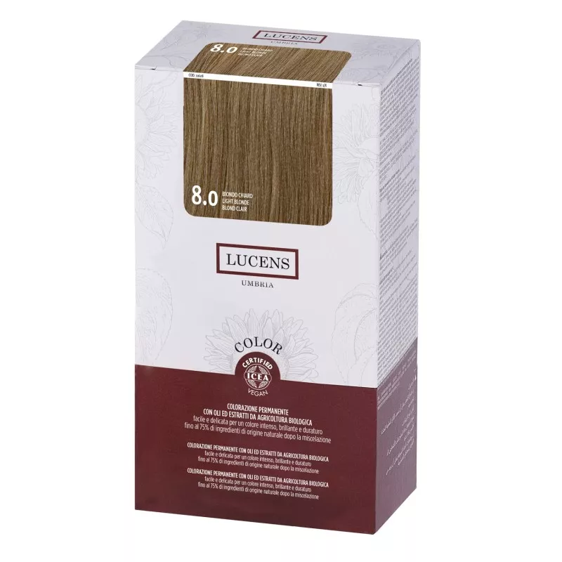 LUCENS - COLOR KIT (145ml) 8.0 Biondo Chiaro - Colorazione permanente