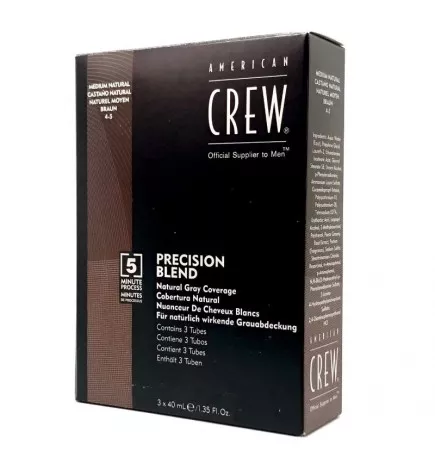 AMERICAN CREW - CLASSIC - PRECISION BLEND - CASTANO MEDIO CENERE 5-6 BLEND MEDIUM (3x40ml) Colorazione