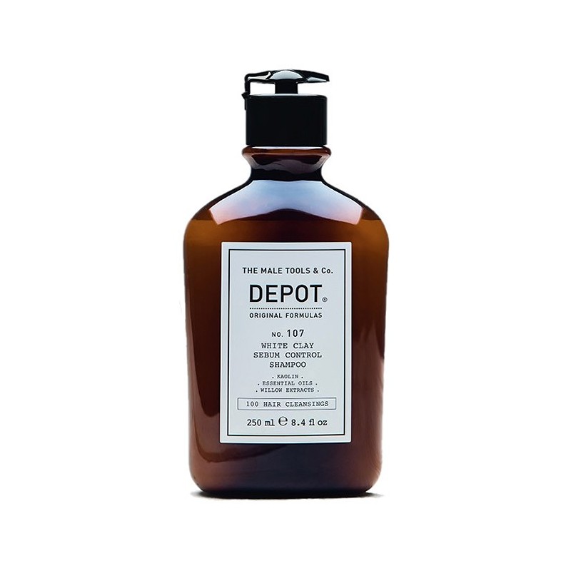 DEPOT - No. 107 WHITE CLAY SEBUM CONTROL SHAMPOO (250ml) Anti-fat shampoo