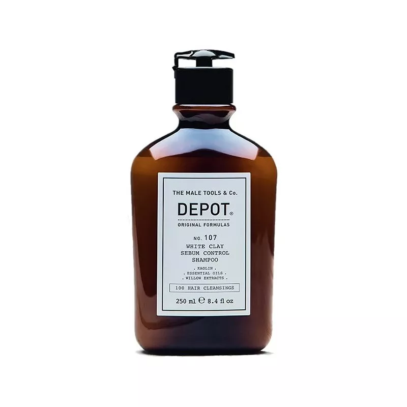 DEPOT - No. 107 WHITE CLAY SEBUM CONTROL SHAMPOO (250ml) Shampoo anti grasso