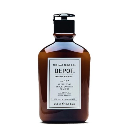 DEPOT - No. 107 WHITE CLAY SEBUM CONTROL SHAMPOO (250ml) Shampoo anti grasso