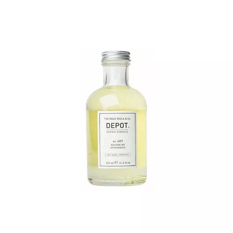 DEPOT - No. 407 RESTORING AFTERSHAVE (500ml) Lozione tonificante DEPOT - No. 407 RESTORING AFTERSHAVE (500ml) Lozione tonificante