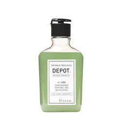 DEPOT - No. 406 TRANSPARENT SHAVING GEL (200ml) Gel non schiumogeno per la rasatura