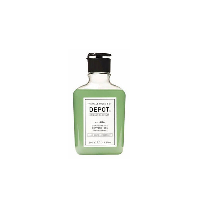 Deposit – No. 406 TRANSPARENT SHAVING GEL (100ml) Non-shumogenic Gel for shaving