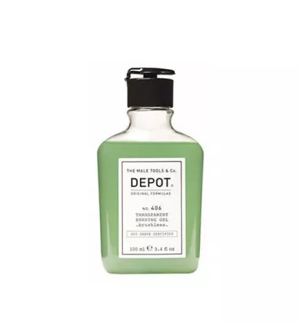 DEPOT - No. 406 TRANSPARENT SHAVING GEL (100ml) Gel per la rasatura