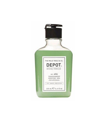 DEPOT - No. 406 TRANSPARENT SHAVING GEL (100ml) Gel per la rasatura