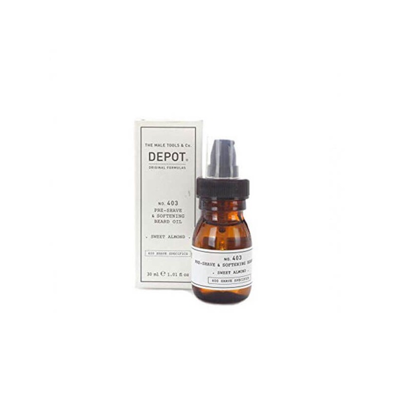 DEPOT - No. 403 PRE-SHAVE & SOFTENING BEARD OIL SWEET ALMOND (30ml) Pre-shave oil