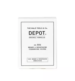 DEPOT - No. 504 BEARD & MOUSTACHE CLEANSING WIPES 12 salvettine