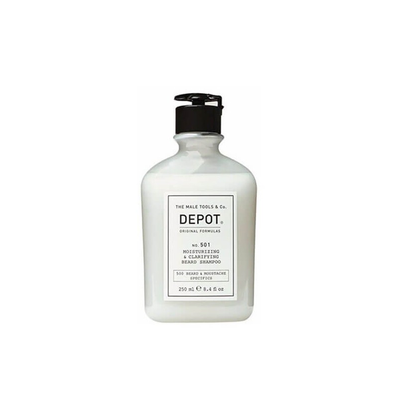 DEPOT - No. 501 MOISTURIZING & CLARIFYING BEARD SHAMPOO (250ml) Shampoo moisturizing for the beard