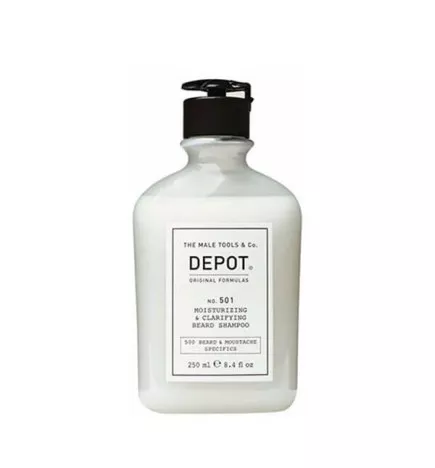 DEPOT - No. 501 MOISTURIZING & CLARIFYING BEARD SHAMPOO (250ml) Shampoo idratante per la barba