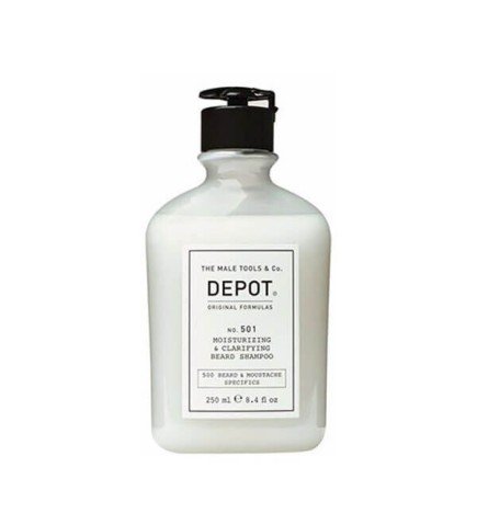 DEPOT - No. 501 MOISTURIZING & CLARIFYING BEARD SHAMPOO (250ml) Shampoo idratante per la barba