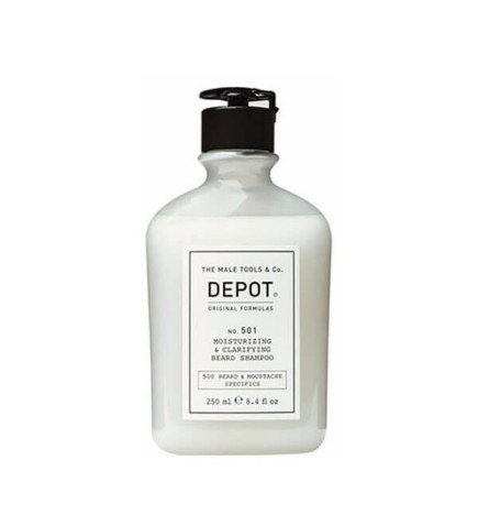 DEPOT - No. 501 MOISTURIZING & CLARIFYING BEARD SHAMPOO (250ml) Shampoo idratante per la barba