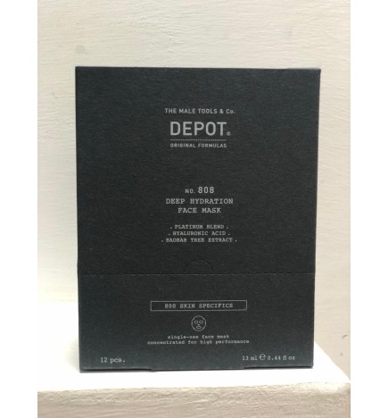 DEPOT - No. 808 DEEP HYDRATION FACE MASK (12pc x 13ml) Maschera idratante profonda