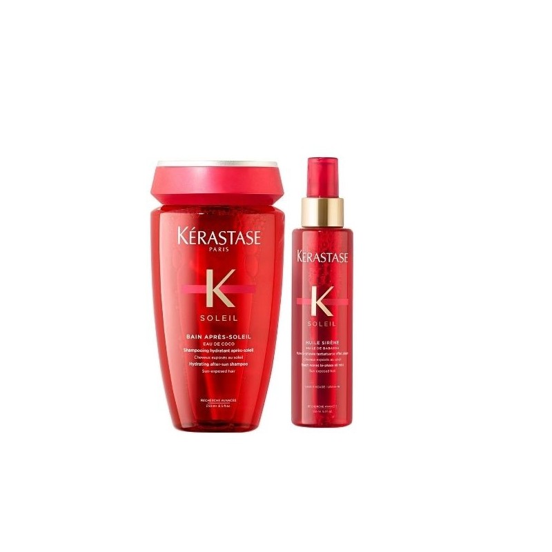 KÉRASTASE - SOLEIL KIT BAIN APRÉS-SOLEIL (250ml) + HUILE SIRENE (150ml) Olio bifase