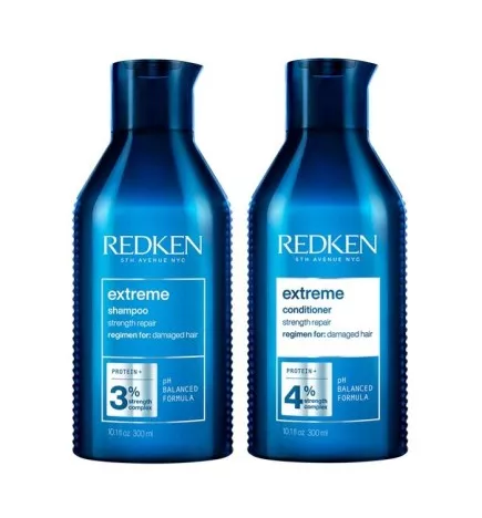 REDKEN - EXTREME SET SHAMPOO e BALSAMO (300ml) Shampoo e balsamo per capelli danneggiati
