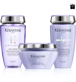KÉRASTASE - BLOND ABSOLU KIT - Bain Lumiere 250ml + Masque 200ml + Bain Ultra Violet (250ml)