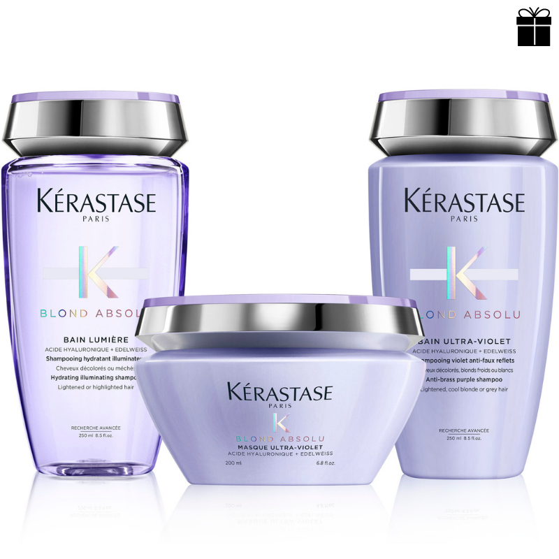KERASTASE - BLOND ABSOLU KIT - Bath Light 250ml + Mask 200ml + Bath Ultra Violet (250ml) KERASTASE - BLOND ABSOLU KIT - Bath Light 250ml + Mask 200ml + Bath Ultra Violet (250ml)