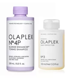 OLAPLEX - KIT N.4P BLONDE ENHANCER TONING SHAMPOO (250ml) e N.3 Hair perfector (100ml)