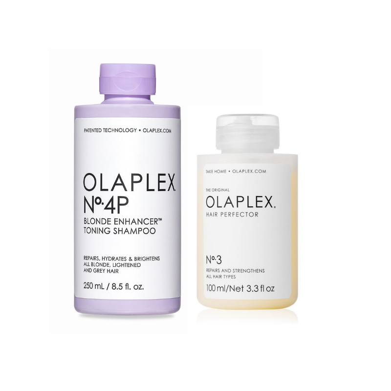 OLAPLEX - KIT N.4P BLONDE ENHANCER TONING SHAMPOO (250ml) e N.3 Hair perfector (100ml)