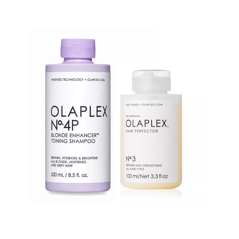 OLAPLEX - KIT N.4P BLONDE ENHANCER TONING SHAMPOO (250ml) e N.3 Hair perfector (100ml)