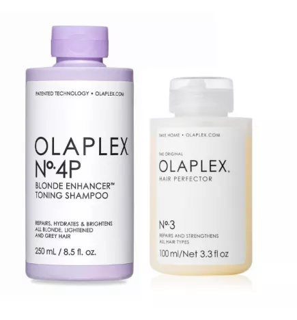 OLAPLEX - KIT N.4P BLONDE ENHANCER TONING SHAMPOO (250ml) e N.3 Hair perfector (100ml)